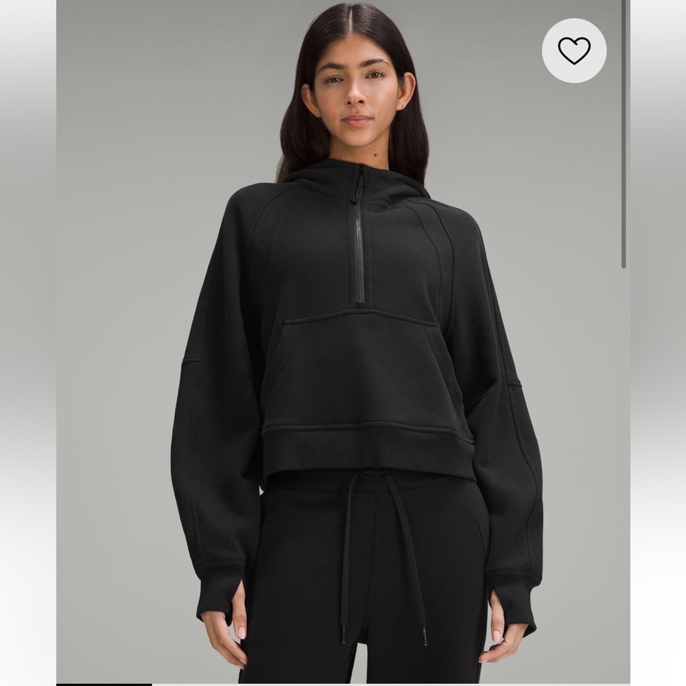 Lululemon Scuba Oversized Half Zip Hoodie- Black, M/L